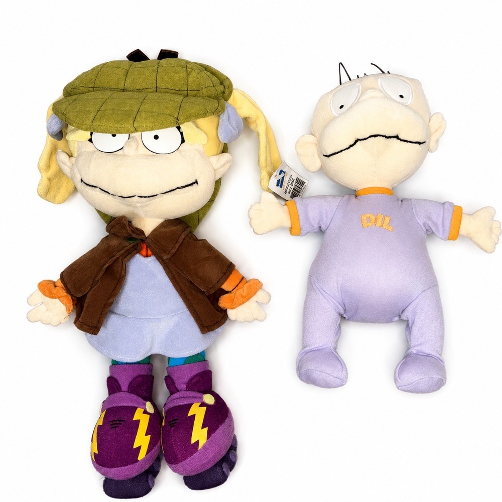 Rugrats Plush Lot Angelica Blockbuster Exclusive & Dil Nickelodeon Stuffed‎ Toys